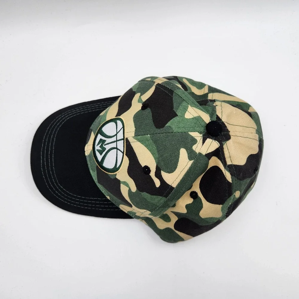 Milwaukee Bucks Hat Sky High Camo Fear The Deer‎ NBA Basketball Adjustable BMO